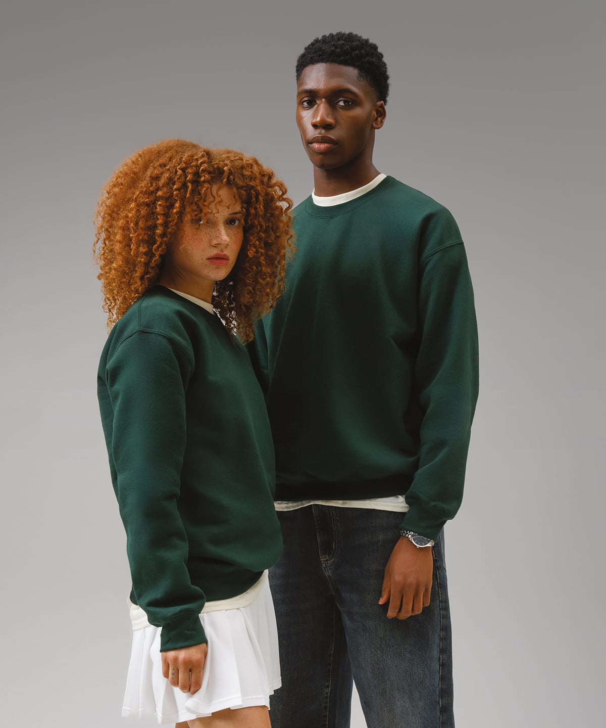 Adult Crew Neck Sweatshirt shown in use