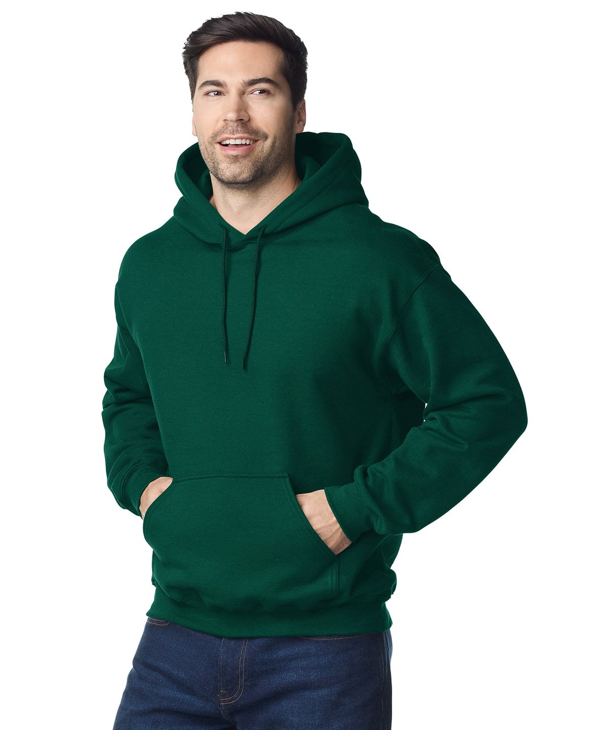Heavy Blend Hooded Sweatshirt shown in use