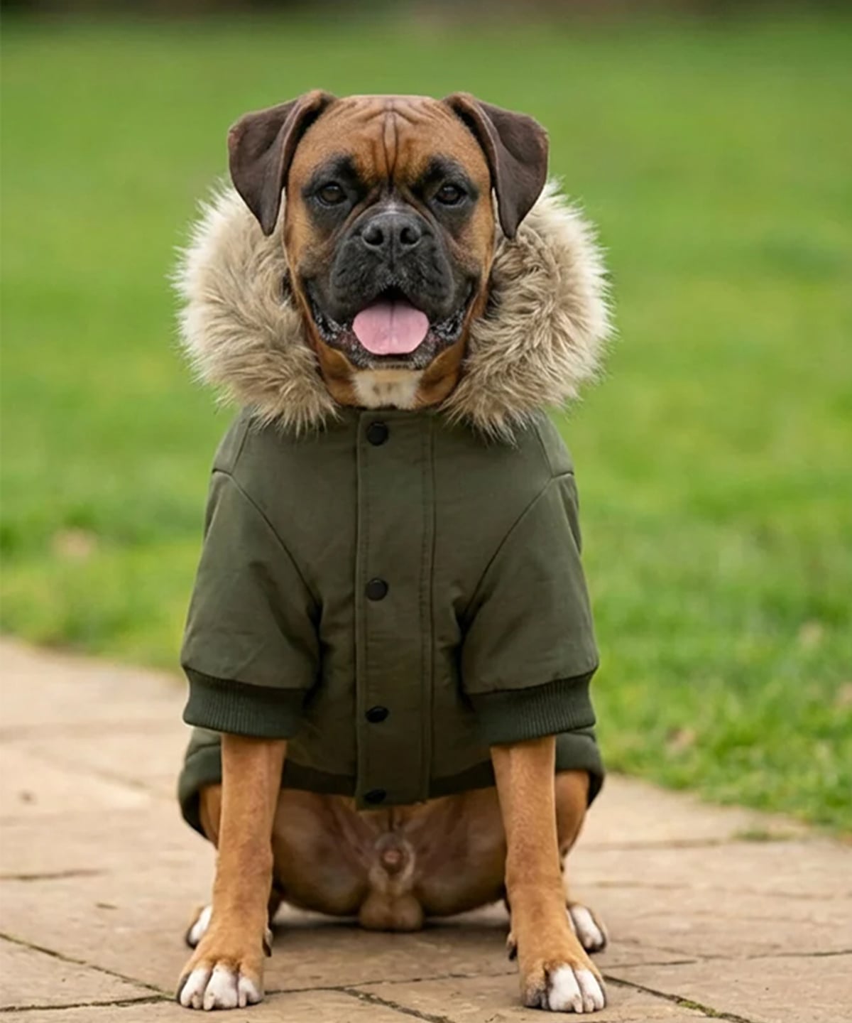 Dog Parka Jacket shown in use
